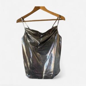Vintage Silver Metallic Women's Top #glamour #partytop